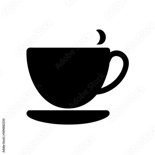 Hot tea cup icon vector design template