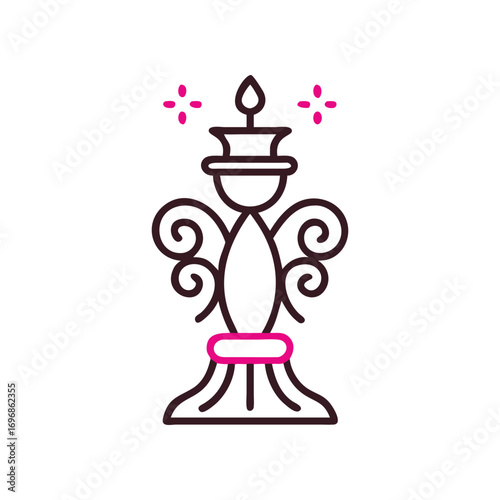 Candle icon vector illustration design template web
