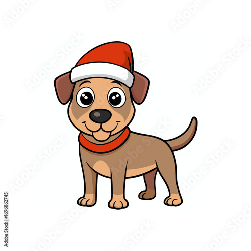 Christmasthemed puppy icon