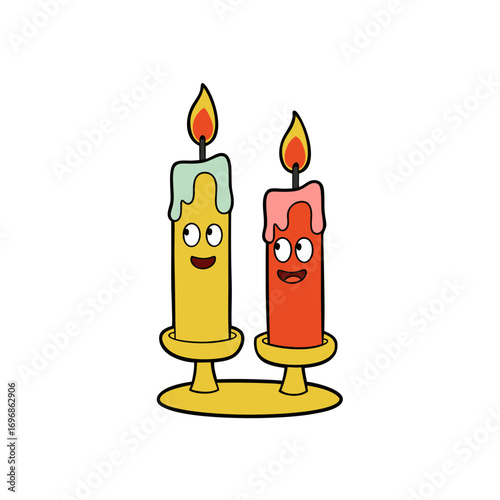 Whimsical candlelight glow a adventure vector illustration