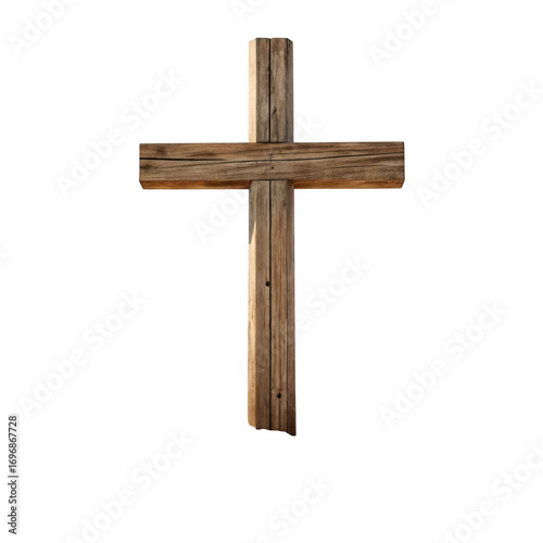 Wallpaper Mural Rustic wooden cross isolated on transparent background Torontodigital.ca