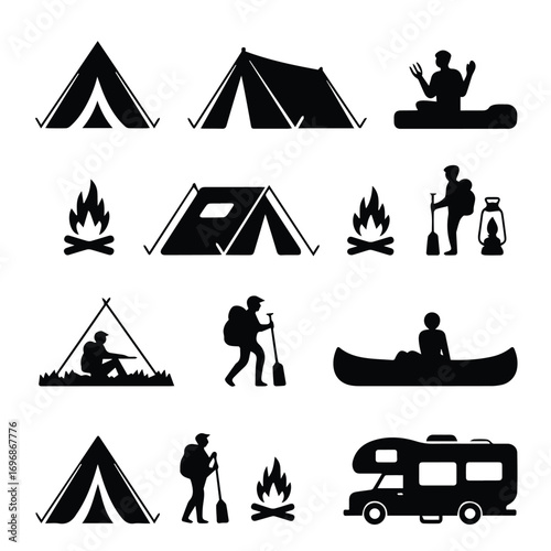 Adventure in the Wild: Camping & Outdoors Icons