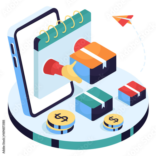 Perfect design icon of giving parcel