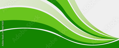 Abstract green banner background. Graphic design banner pattern background template with dynamic curve shapes