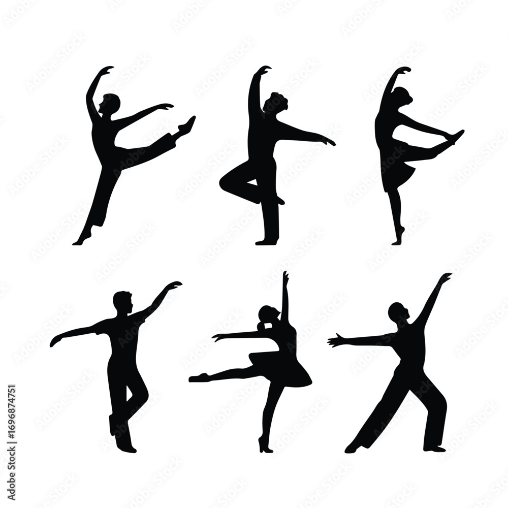 Fototapeta premium Graceful Dance Silhouettes Collection
