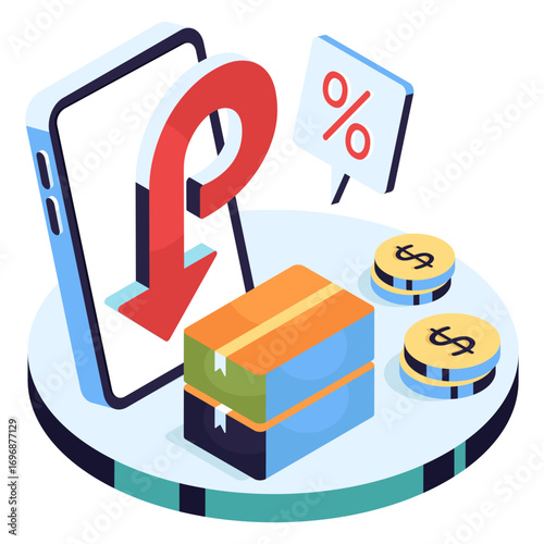 An icon design of logistic discount