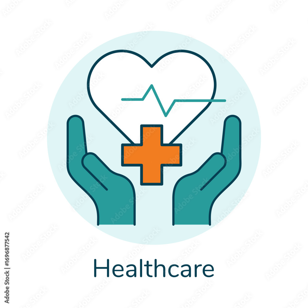 Obraz premium Healthcare Icon | Medical, Hospital, Doctor, Health, Patient Vector with editable stroke.