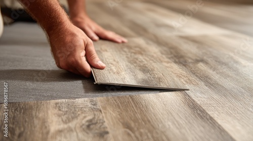 stepbystep footage of luxury vinyl plank clicklock installation emphasizing easy assembly and flawless joint locking