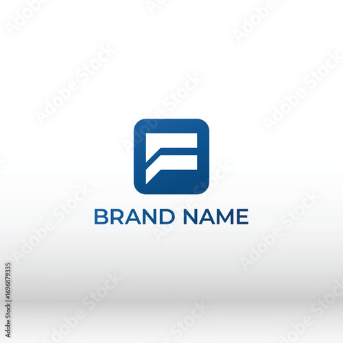 Modern icon F logo vector