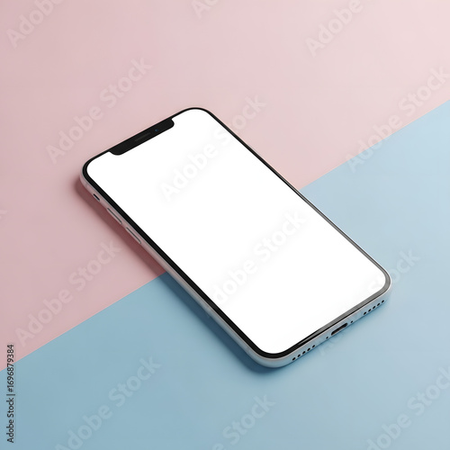 mobile phone Mockup on a blue background