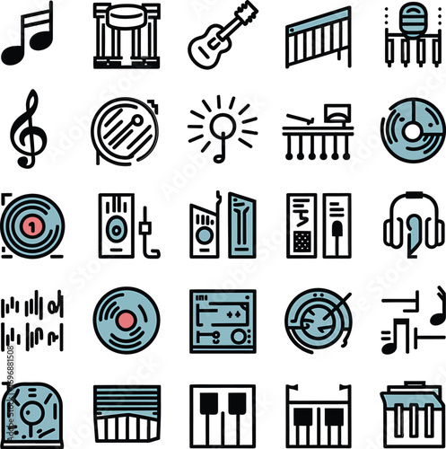 Business icons set vector illustration symbol sign finance bank web internet phone money