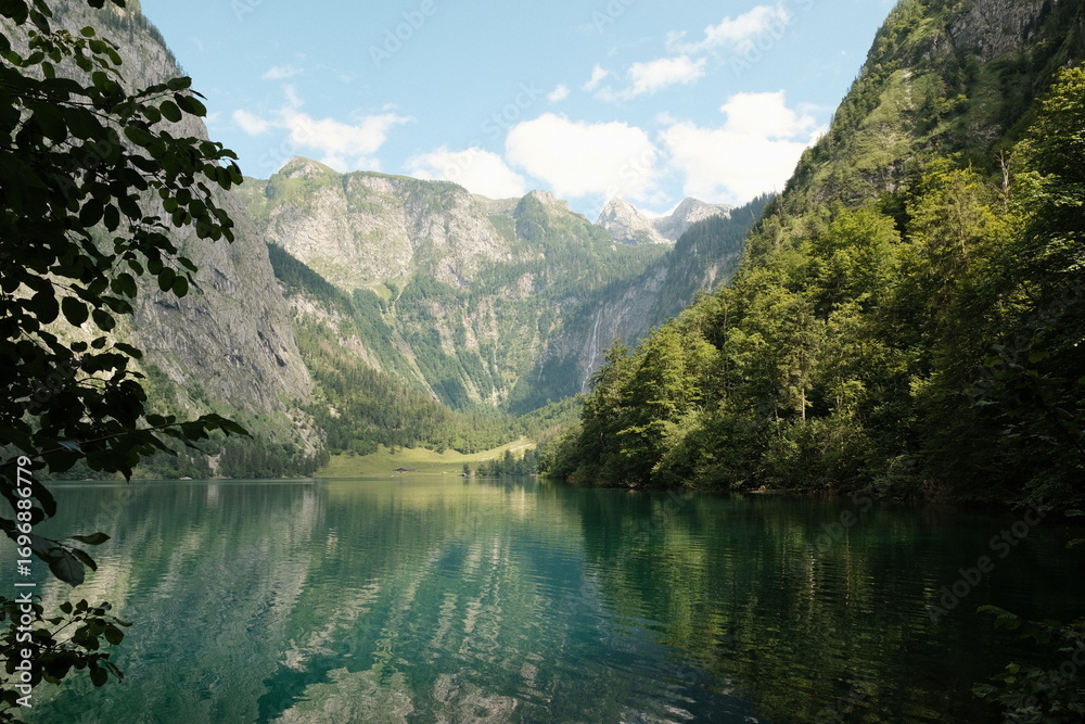 Fototapeta premium lake in the mountains, reflection, summer