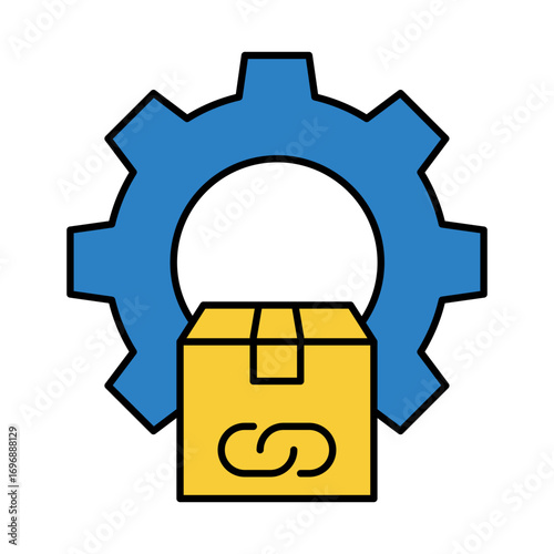 Supply Chain Icon for logistics, inventory management, and distribution to optimize business operations and product delivery efficiency.