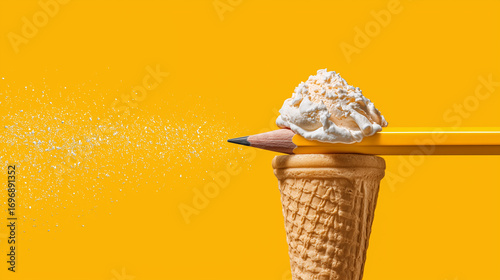 This Pencil Is For Sweet Ideas! A Surreal Blend Of A Pencil And An Ice Cream Cone