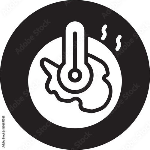 global warming glyph icon