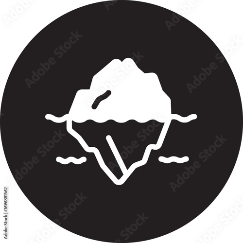iceberg glyph icon