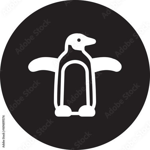 penguin glyph icon