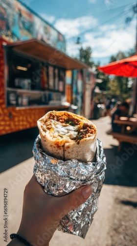 Delicious Burrito from Food Truck.