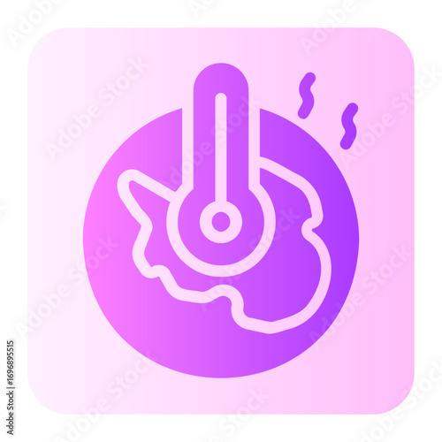 global warming gradient icon