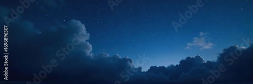 Serene nighttime scene featuring a soft, blurred background of twinkling stars and a dark, tranquil sky, perfect for sleep-related projects , soothing, cosmos