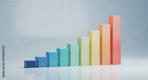 Colorful bar chart showing upward trend and growth Free Download Colorful bar chart showing upward trend and growth - GFXLoad