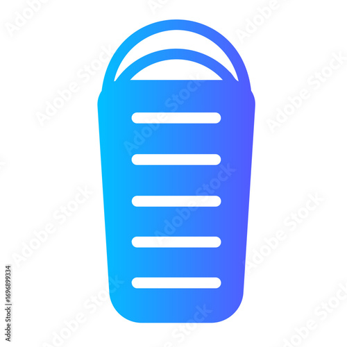 sleeping bag gradient icon