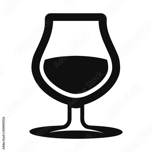 Elegant Brandy Glass Silhouette A Stylish Icon for Drinkware and Sophisticated Beverages