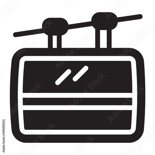 cable car glyph icon