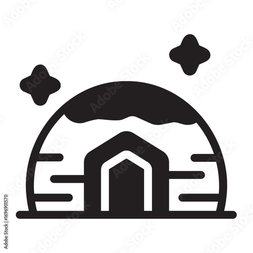 igloo glyph icon