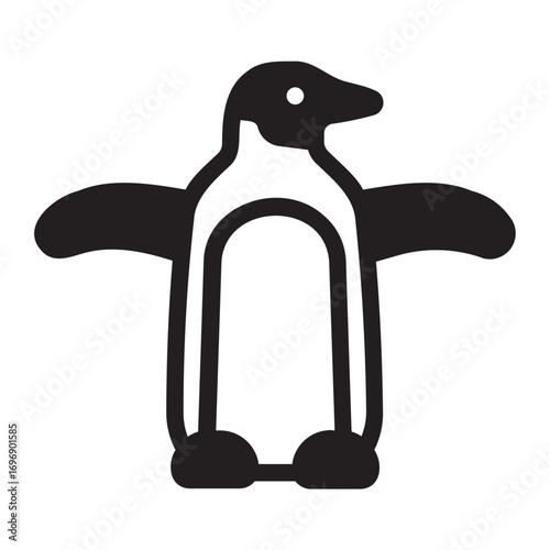 penguin glyph icon