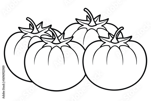 Group of ripe tomatoes produce fruit