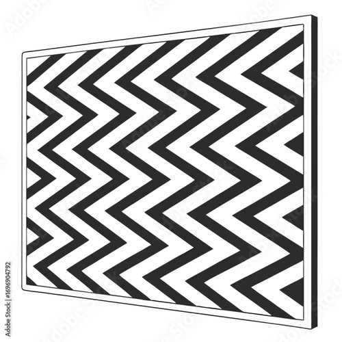 Modern black and white zigzag pattern background for contemporary design projects needing a bold, eye-catching, and geometric abstract texture