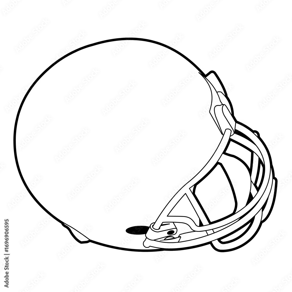 Obraz premium vector illustration of a football helmet