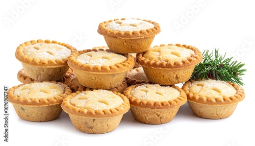 Stacked mince pies, festive