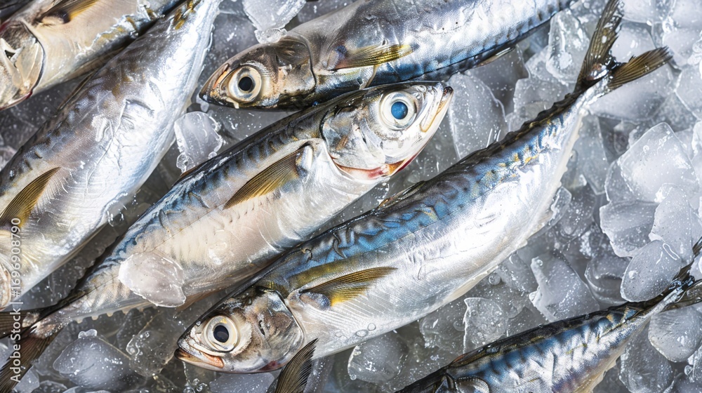 Obraz premium Sardines: Nutritious Small Fish – Canned, Fresh or Smoked. Rich in Omega-3, Protein & Calcium. Perfect for Salads, Pasta, Toast Toppings. Sustainable Seafood, Easy to Prepare for Quick Meals & Snacks.
