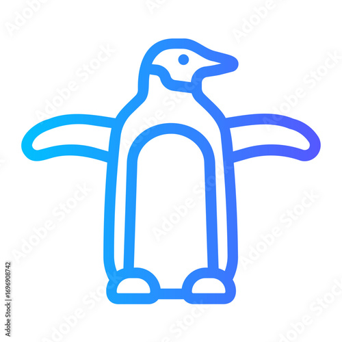 penguin gradient icon