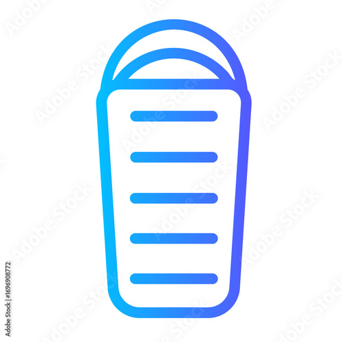 sleeping bag gradient icon