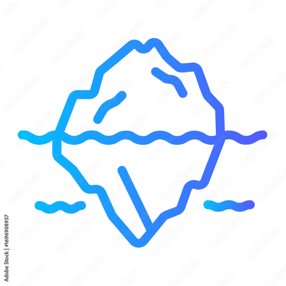 Fototapeta premium iceberg gradient icon