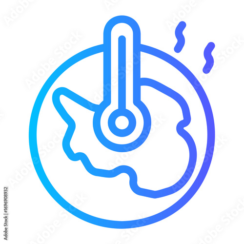 global warming gradient icon