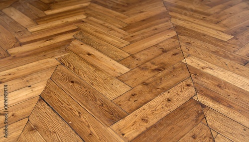 Detailed herringbone wood parquet floor for modern interior design