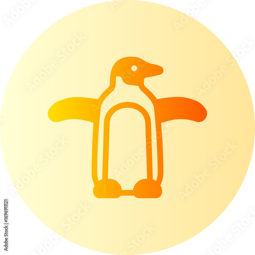 penguin line icon