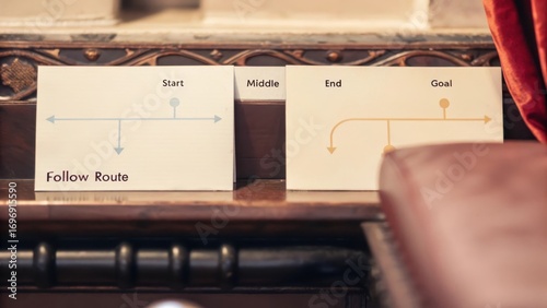 Guide to Navigating Routes with Start, Middle, End, and Goal Icons