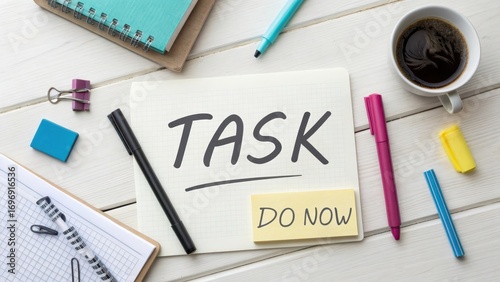 Wallpaper Mural Creative Workspace with Task List and Stationery on a Desk Torontodigital.ca