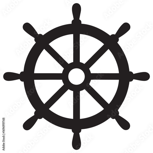 Silhouette rudder stock illustration