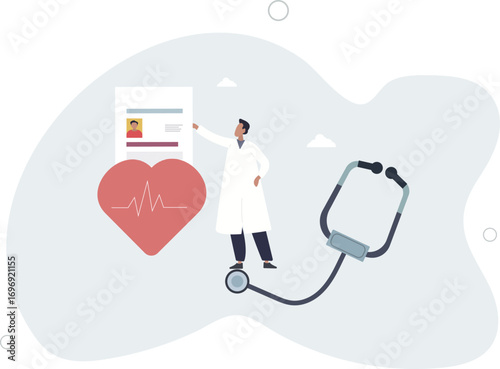 Heart doctor and cardiology occupation for disease check.life and employment of people.