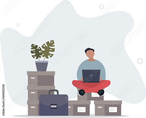 Selling product online, e-commerce or internet shopping, small business or entrepreneurship concept.life and employment of people.