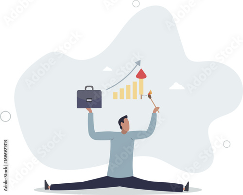 Grow your business, boost investment profit or earnings, increase growth or economic boom, career development concept.life and employment of people.