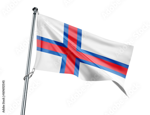 Faroe Islands flag with red blue cross