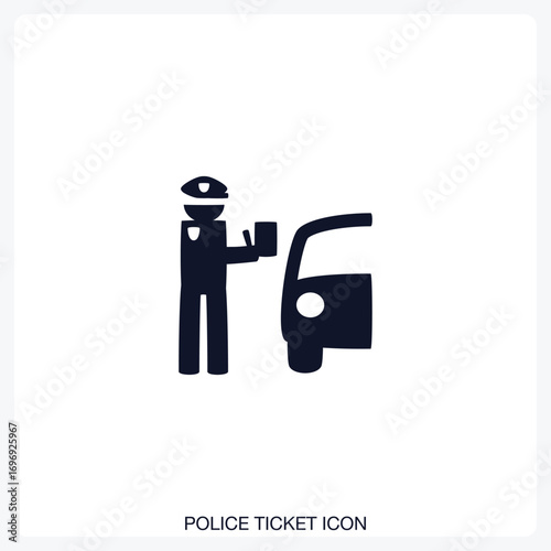 Police Ticket Icon