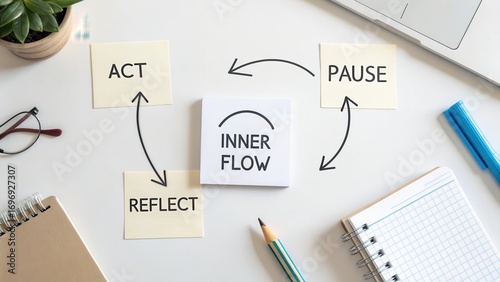 Creative Concept of Inner Flow with Steps to Enhance Mindfulness
